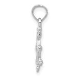 14K White Gold Ship Wheel Pendant - Image 2