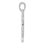 14K White Gold 3-D Ships Wheel Pendant - Image 2