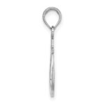 14K White Gold 2-D Polished Anchor Charm - Image 2