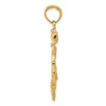 14k Large Anchor and Ships Wheel with Rope Pendant - Image 2