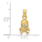 14K Skull and Cross Bones Pendant - Image 4