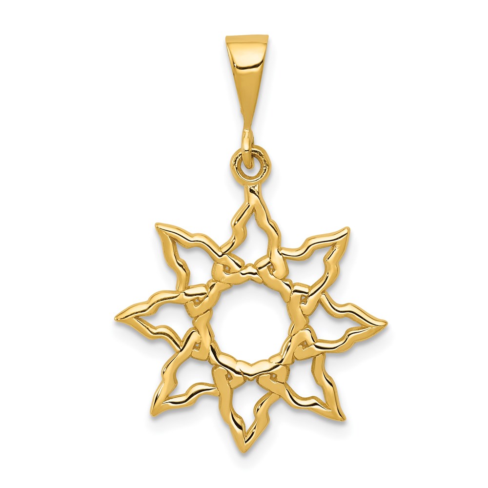 K3197.jpg 14k Sun Charm - Image 1