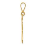 14k Heart In Awareness Ribbon Pendant - Image 2