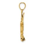 14K Diamond-cut Hummingbird Pendant - Image 2
