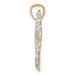 14k and White Rhodium Diamond-cut Butterfly Pendant - Image 2