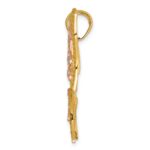 14k Two-tone with White Rhodium Diamond-cut Butterfly Pendant - Image 2