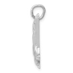 14k White Gold Howling Wolf Charm - Image 2