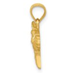 14K Satin Diamond-cut Horse Head Pendant - Image 2