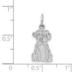 14k White Gold Puppy Charm - Image 4