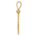 14k Textured Golden Retriever Dog Pendant - Image 2