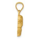 14K Satin Diamond-cut Shih Tzu Dog Pendant - Image 2