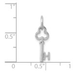 14K White Gold Key Letter H Initial Charm - Image 3