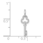 14K White Gold Key Letter I Initial Charm - Image 3