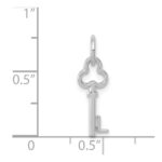 14K White Gold Key Letter L Initial Charm - Image 3