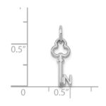 14K White Gold Key Letter N Initial Charm - Image 3