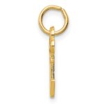 14k Key Letter V Initial Charm - Image 2