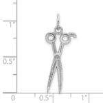 14k White Gold Scissors Charm - Image 3