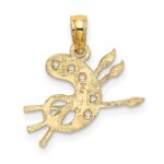 14k Artists Paint Palette Charm - Image 4