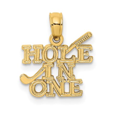 14K HOLE IN ONE with Golf Club Charm