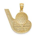 14k and White Rhodium Golf Club and Ball Pendant - Image 3