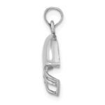 14K White Gold Football Helmet Pendant - Image 2