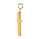 14k 3-D Polished Hollow Cross Pendant - Image 2