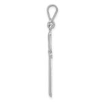 14k White Gold Cross Pendant - Image 2