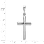 14k White Gold Cross Pendant - Image 4