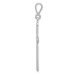 14k White Gold Cross Pendant - Image 2