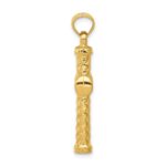 14k Reversible Diamond-cut Textured Cross Pendant - Image 2