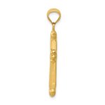 14k Reversible Diamond-cut Cross Pendant - Image 2