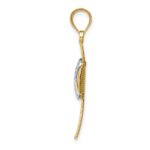 14K Two-tone Diamond-cut -X- Cross Pendant - Image 2