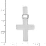 14k White Gold Modern Cross Pendant - Image 4