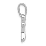 14k White Gold Small Freeform Cross Pendant - Image 2