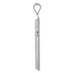 14k White Gold Hollow Cross Pendant - Image 2