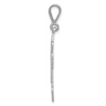 14k White Gold Fleur de Lis Cross Pendant - Image 2