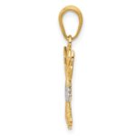 14K and White Rhodium BELIEVE Angel Pendant - Image 2
