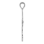 14k White Gold Fancy Latin Cross Pendant - Image 2