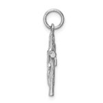 14k White Gold Crucifix Pendant - Image 2