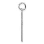 14k White Gold Diamond-cut Cross Pendant - Image 2