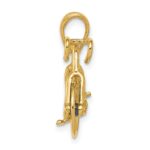 14K 3-D Blue Enameled Bicycle with Moveable Wheels Pendant - Image 2
