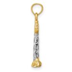 14K with White Rhodium 3-D St. Augustine Lighthouse Pendant - Image 2