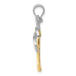 14k Two-tone Palm Tree Pendant - Image 2