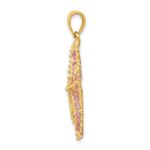 14K Pink Enameled Starfish Pendant - Image 2