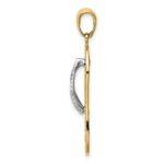 14K Two-tone Starfish Flip-Flop Pendant - Image 2