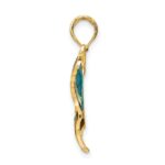14K Blue Enameled Butterfly Pendant - Image 2