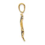 14K Yellow Enameled Butterfly Pendant - Image 2