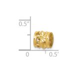 14k Diamond-cut Mini Plumeria Barrel Slide - Image 3