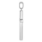 14K White Gold Latin Cross Pendant - Image 2