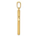 14K Reversible Textured One Side Polished Back Cross Pendant - Image 2